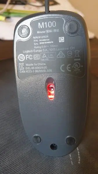 Original Logitech M100 wired mouse