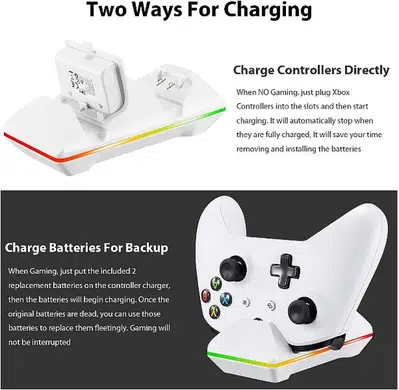 Controller Charger + Two Batteries for Xbox One