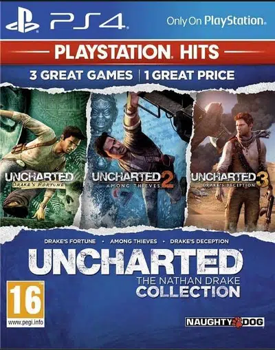 PS4 Slim with GTA 5 CD & Uncharted Drakes Collection