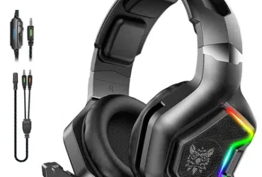 Onikuma Gaming headset, K10 RGB noise reduction gaming headphone