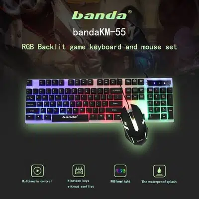 Gaming keyboard & mouse RGB led lights