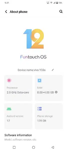 Vivo Y33s 12/128gb