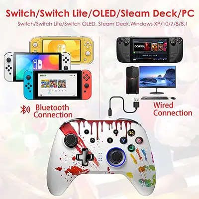 Switch Wireless Controller Wired PC Gamepad Consecutive Shooting 03