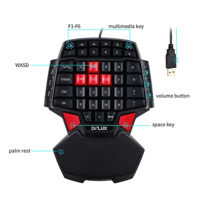 Delux T9 USB Wired Gaming Keyboard