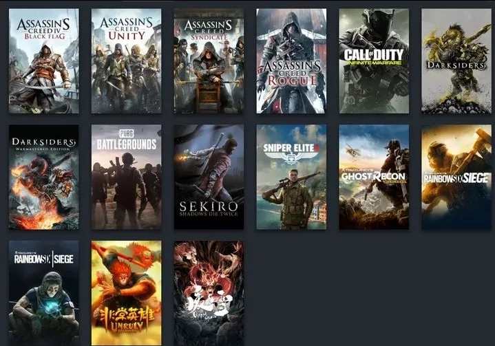 Steam accounts with paid games for cheap