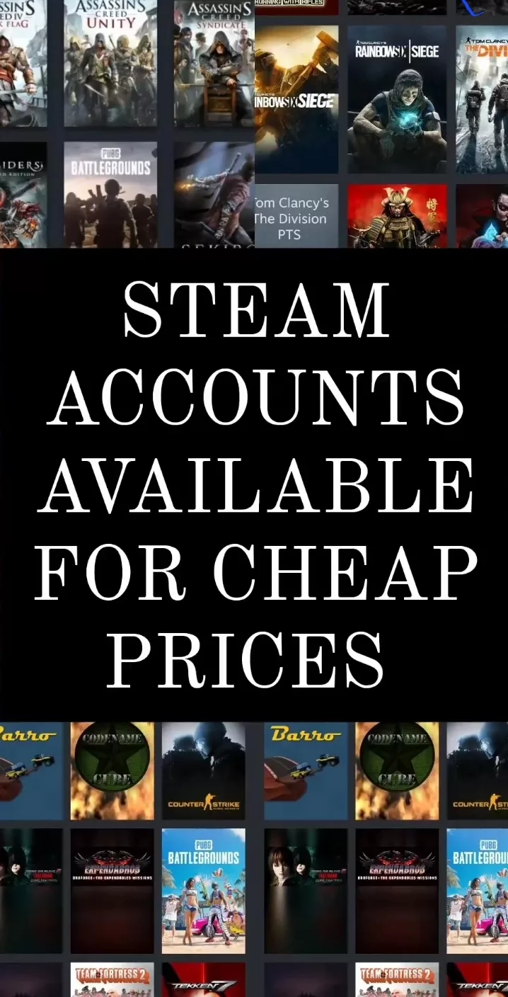 Steam accounts with paid games for cheap