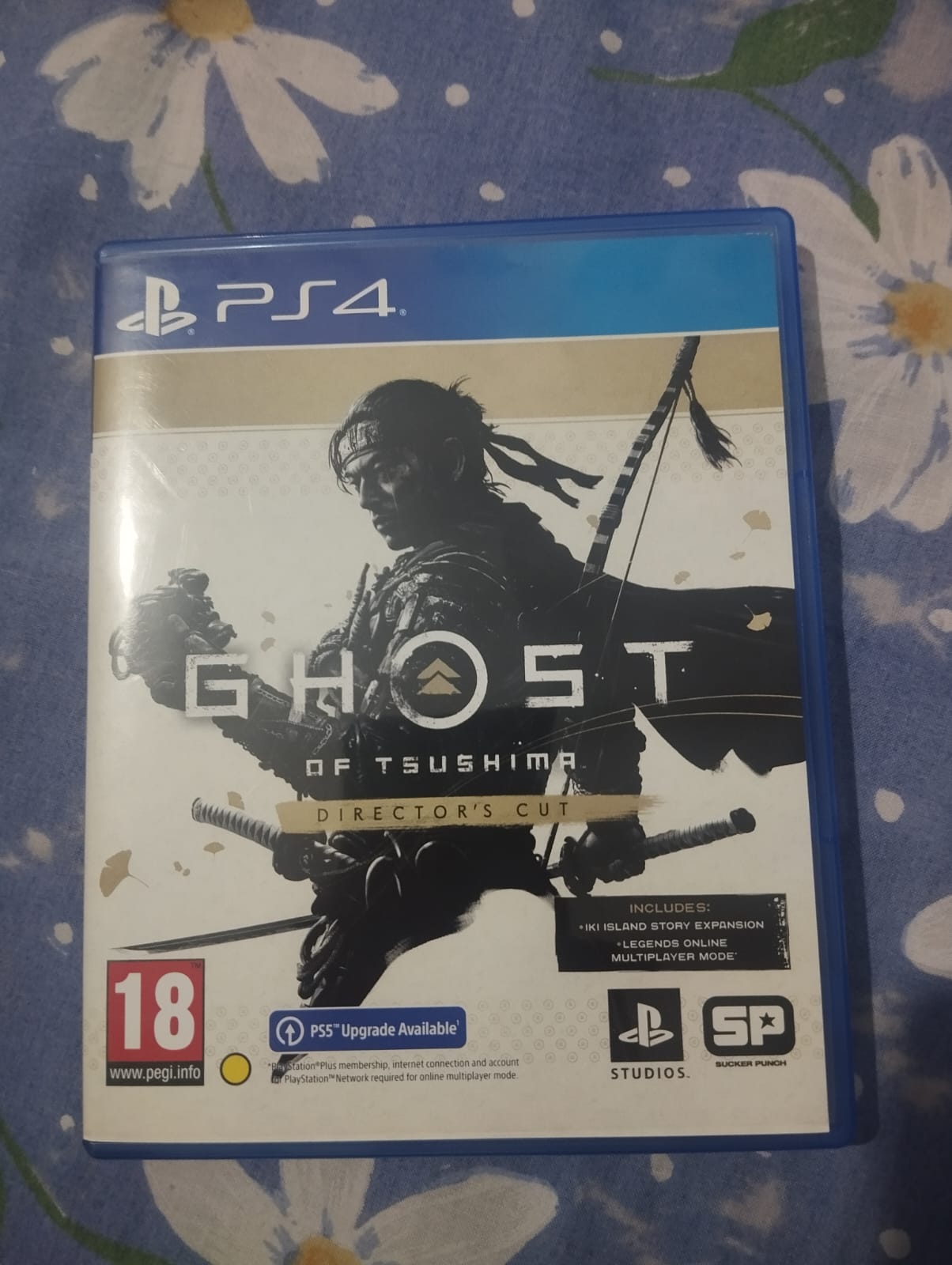 Ghost of Tsushima Directors Cut for PS4. PS5 Upgrade Available.